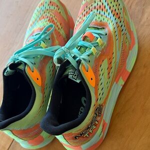 Asics Women's Vibrant Orange and Green Athletic Shoes